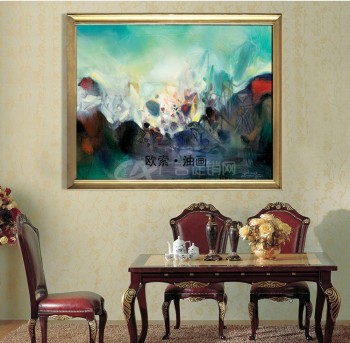 欧式家居酒店会所装饰画抽象油画风景油画 客厅卧室玄关挂画