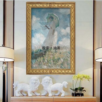 欧索 现代欧式客厅装饰油画卧室餐厅挂画沙发背景墙画人物壁画