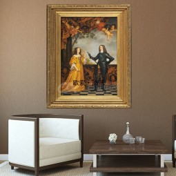 欧索人物油画 欧式客厅酒店卧室装饰油画壁画 油画画芯批发
