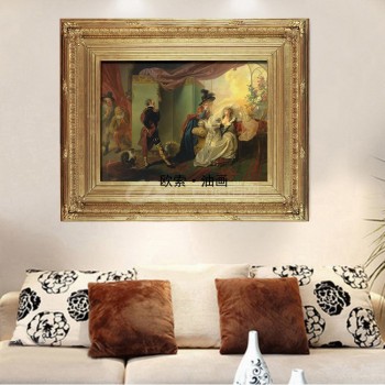欧索 古典欧式宫殿客厅装饰油画卧室餐厅挂画沙发背景墙画壁画油画