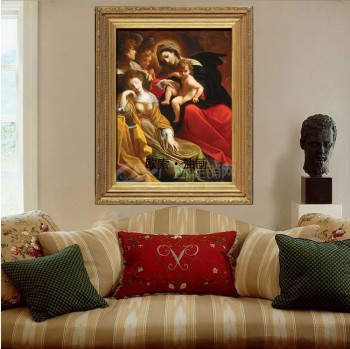 古典皇室欧式客厅单张人物有框画酒店手绘装饰画壁画饰品挂画